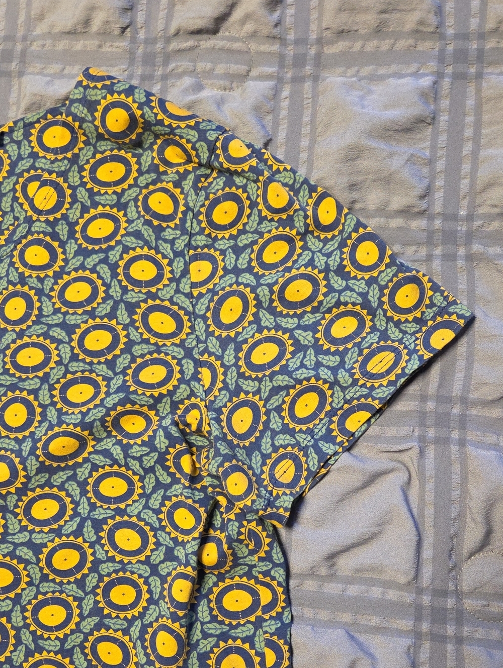 M Gudrun Sjoden Sunflower-Print Shirt in Yellow and Blue - Picture 3 of 6
